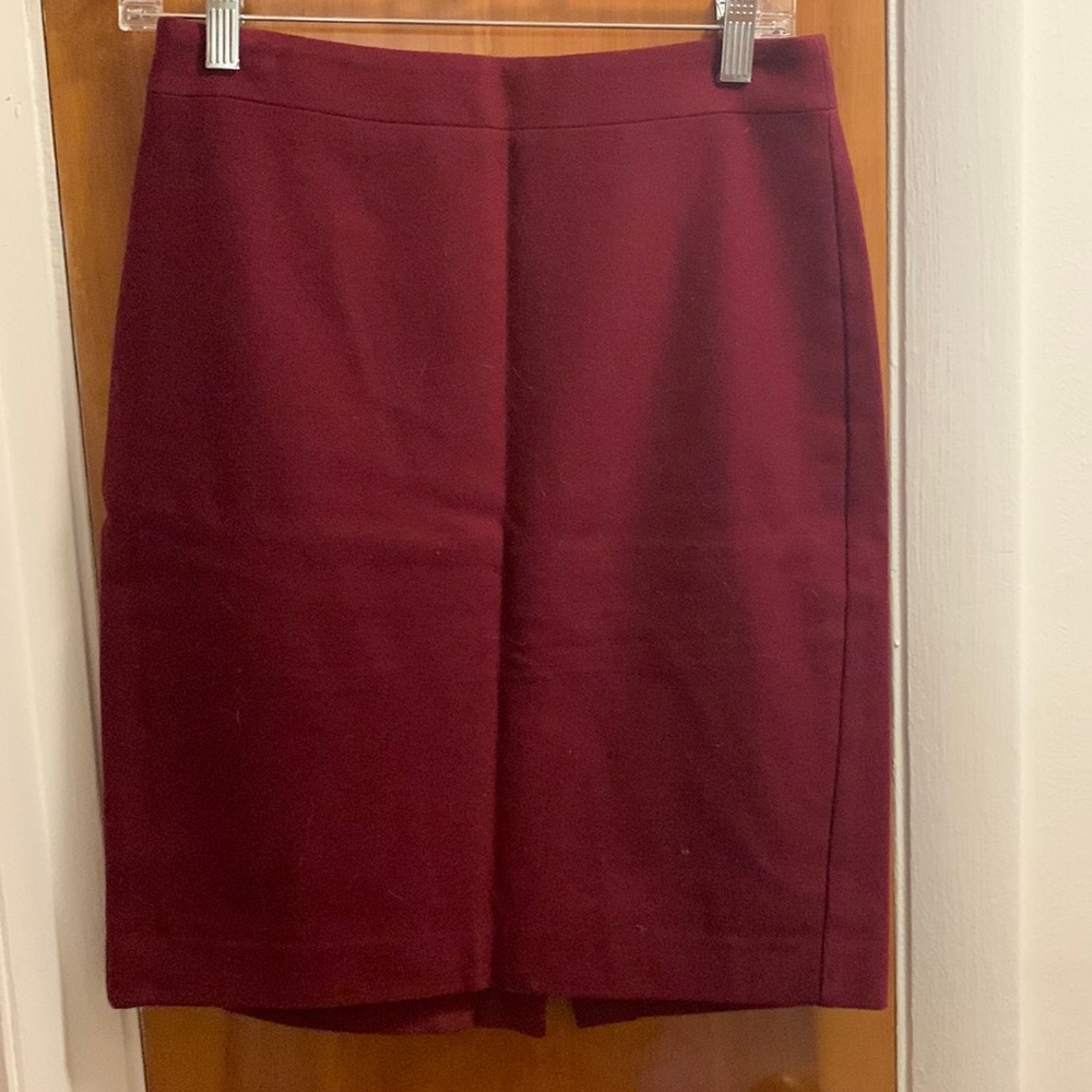 Jcrew size 2 burgundy pencil skirt, lightly worn